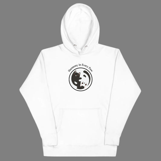 Yin-Yang Cat Harmony Hoodie